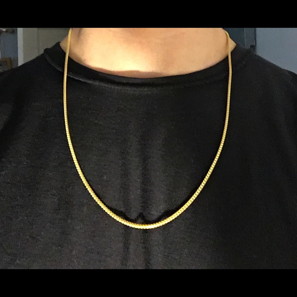 Gold Chain Vermeil Franco 24in 2mm .925 Italy